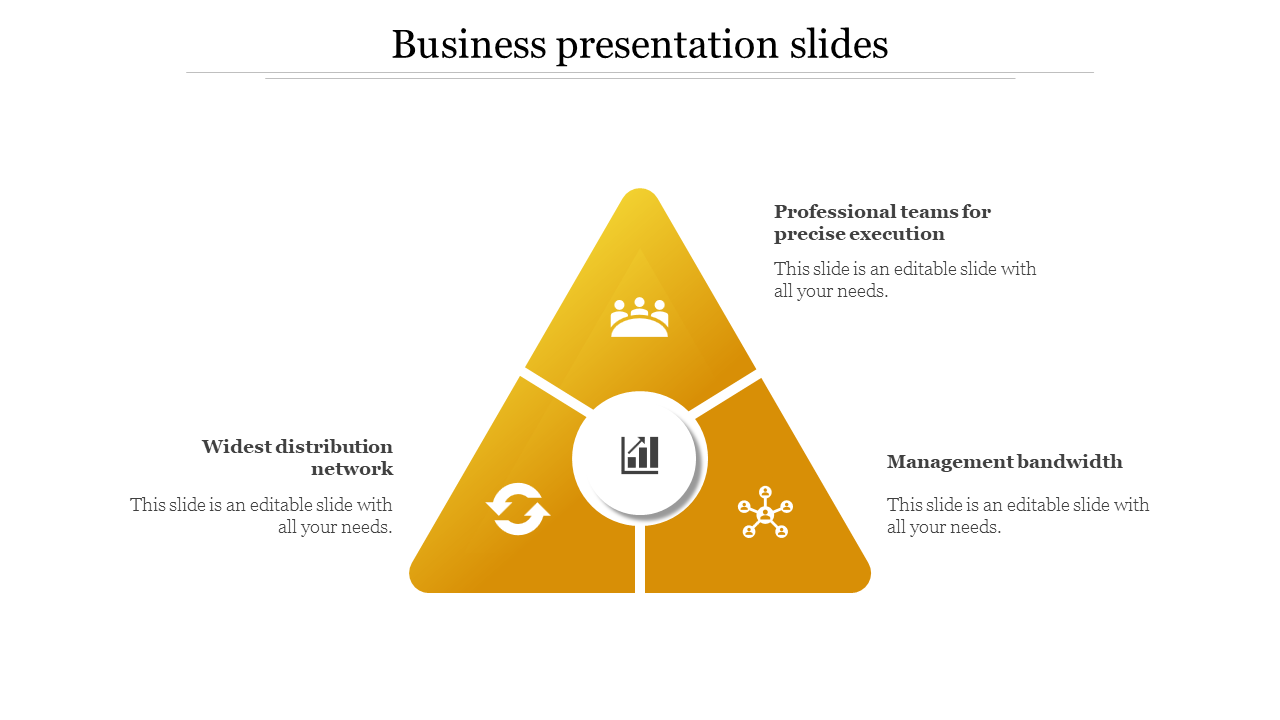 Free - Business Presentation Slides With Triangle Shaped
